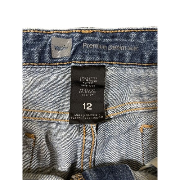 Mossimo Size 12 Roll Hem Denim Jean Shorts - Picture 3 of 4